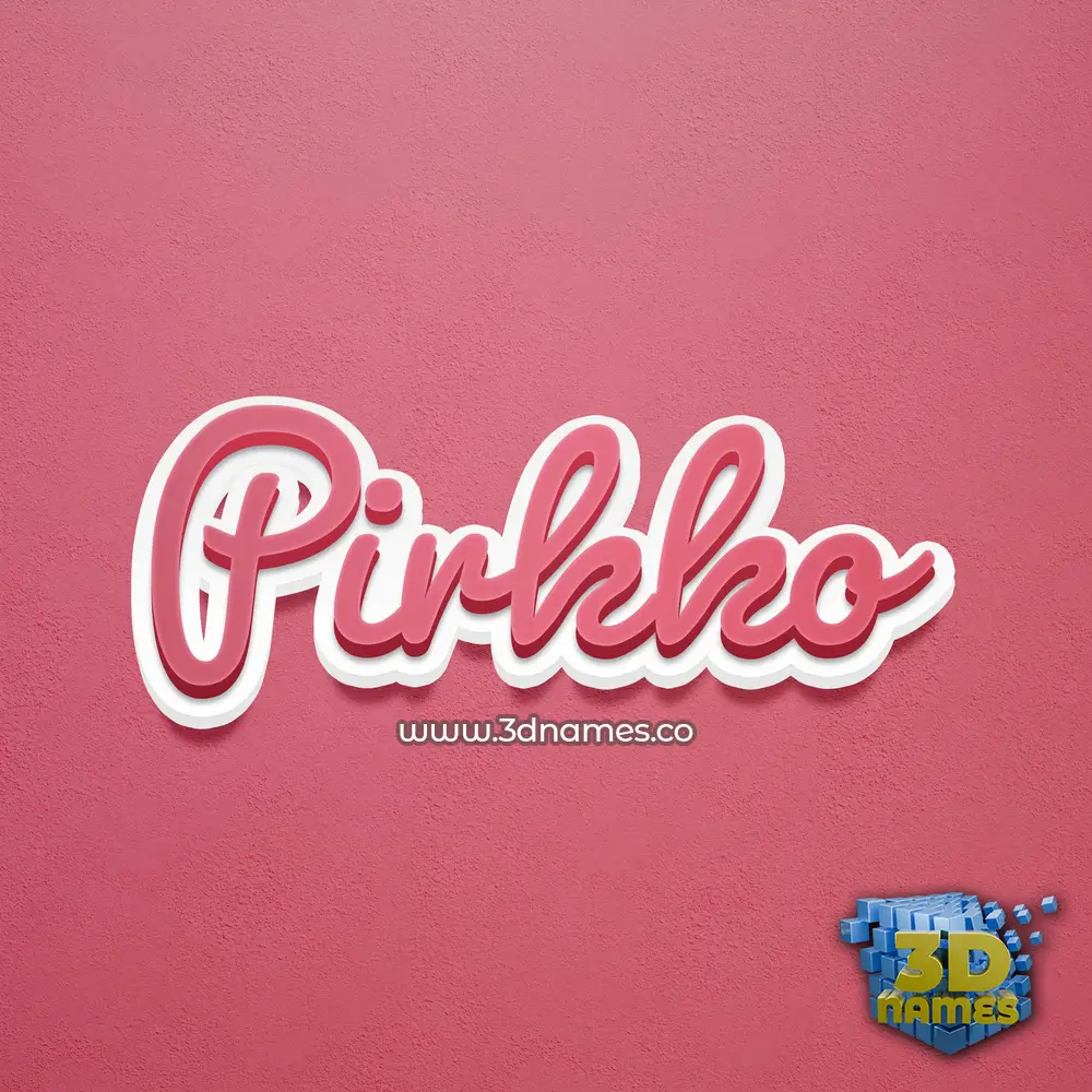 pirkko in Red Scribble style - 3D name wallpaper