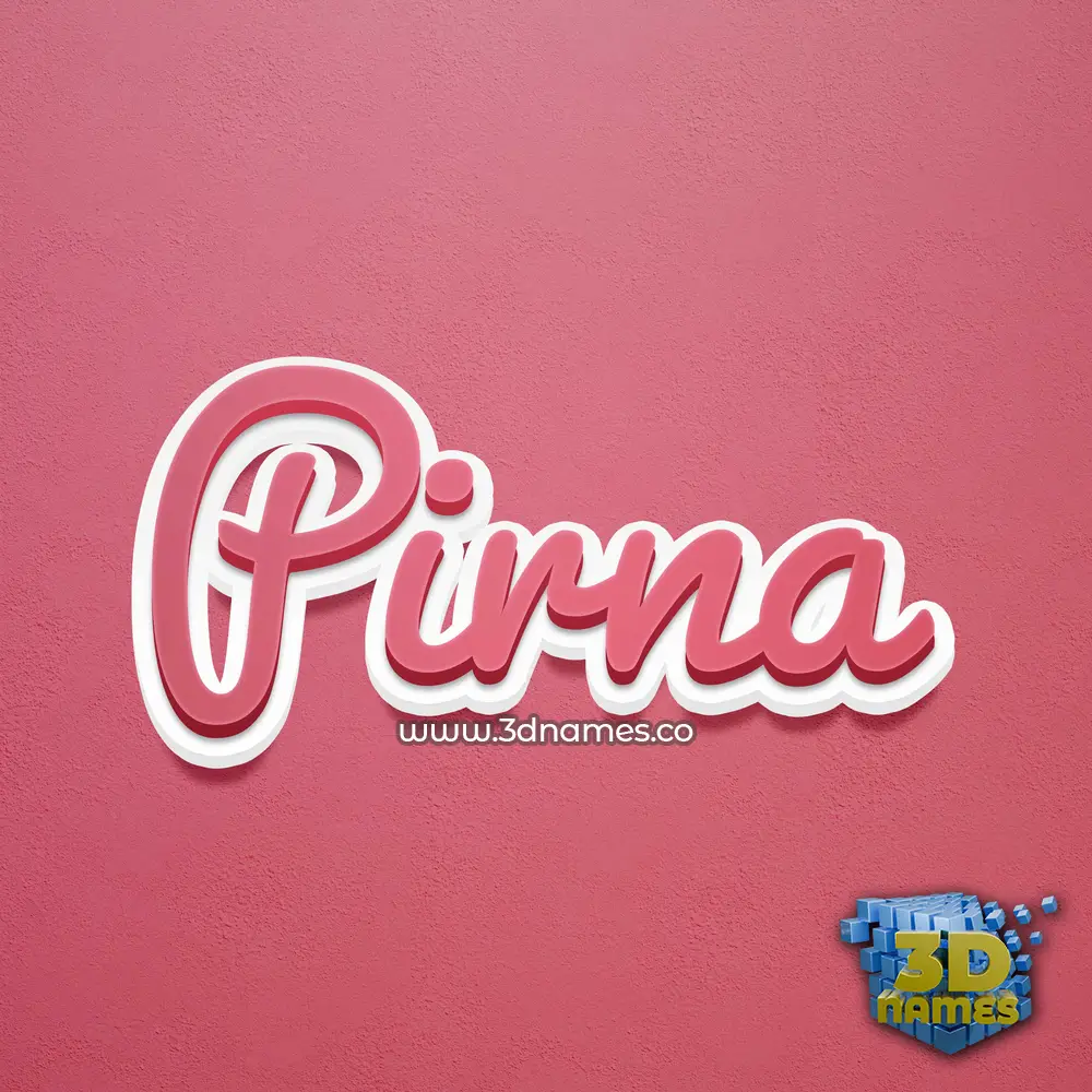 pirna in Red Scribble style - 3D name wallpaper