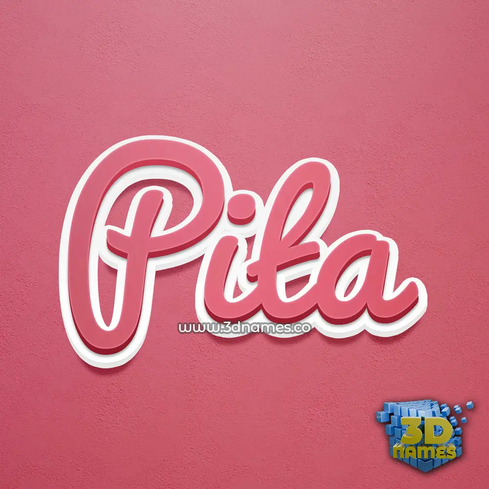 pita in Red Scribble style - 3D name wallpaper