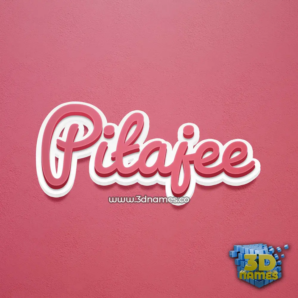pitajee in Red Scribble style - 3D name wallpaper