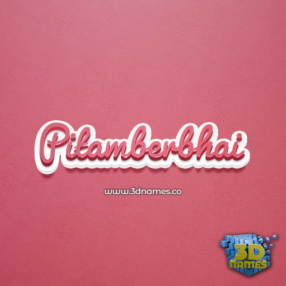 pitamberbhai in Red Scribble style - 3D name wallpaper