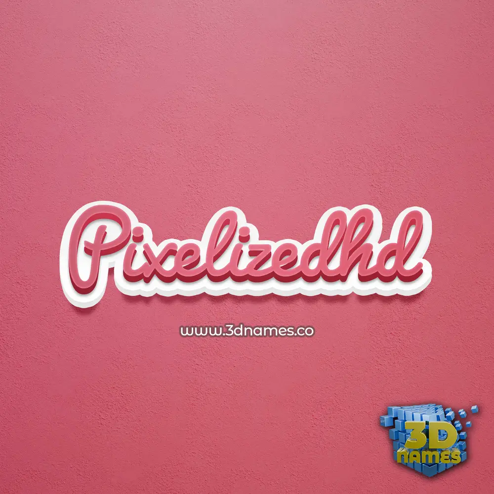 pixelizedhd in Red Scribble style - 3D name wallpaper