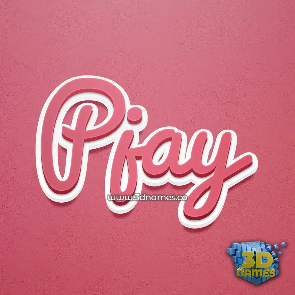 pjay in Red Scribble style - 3D name wallpaper