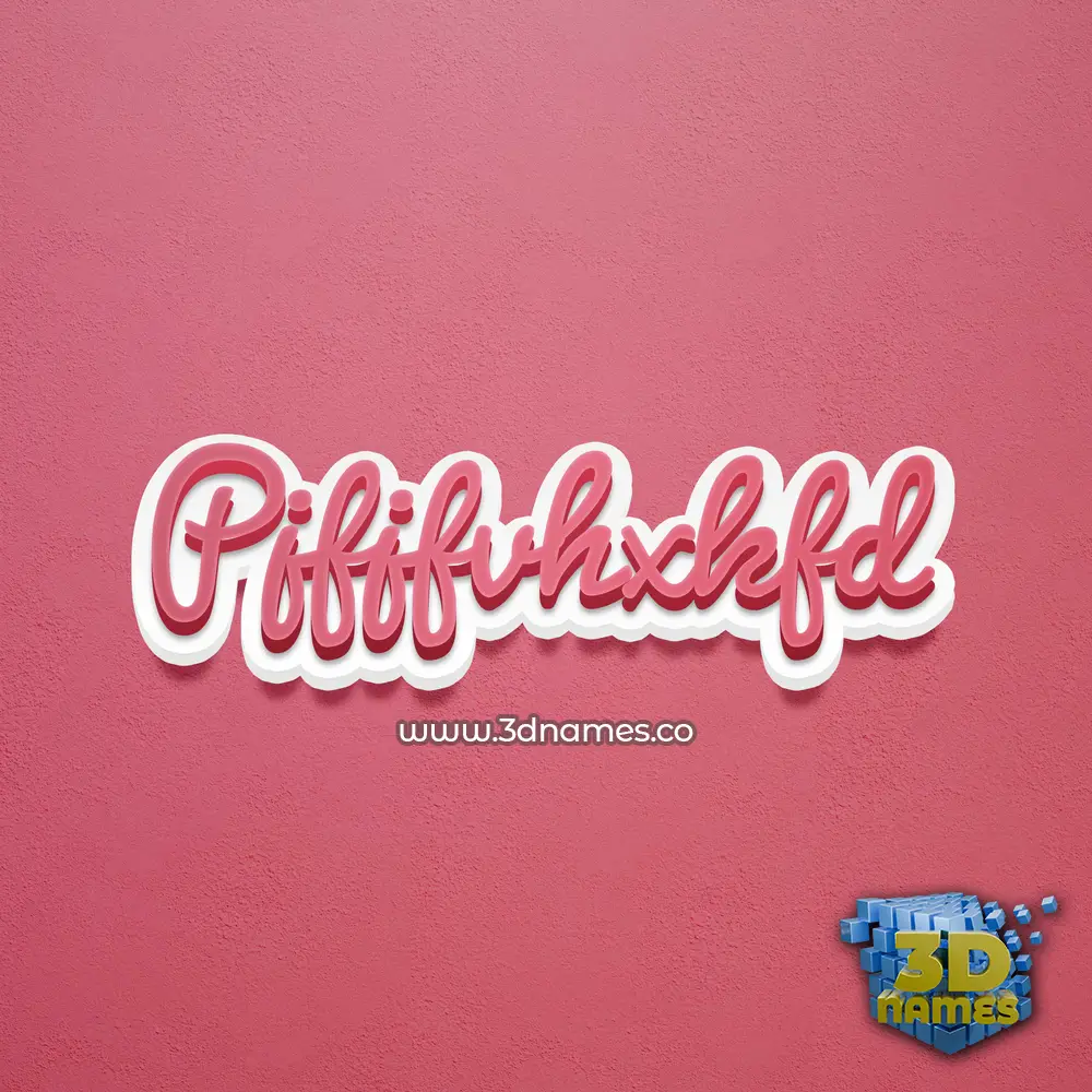 pjfjfvhxkfd in Red Scribble style - 3D name wallpaper