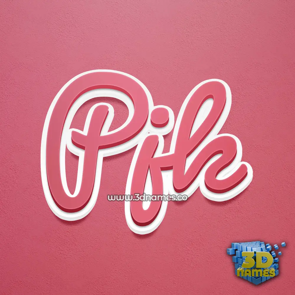 pjk in Red Scribble style - 3D name wallpaper