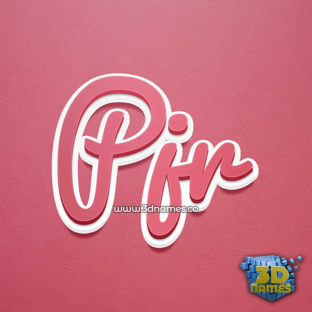 pjr in Red Scribble style - 3D name wallpaper