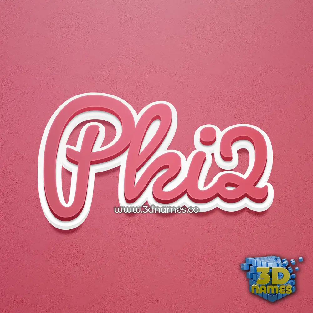 pki2 in Red Scribble style - 3D name wallpaper