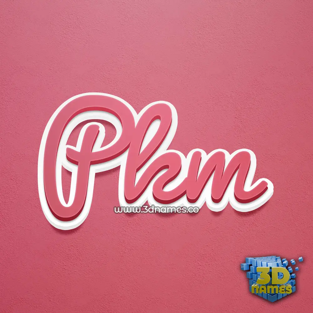 pkm in Red Scribble style - 3D name wallpaper