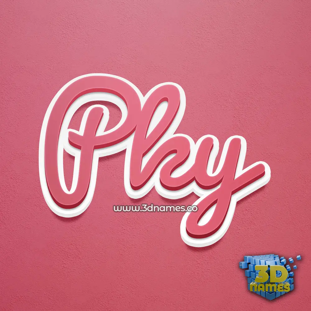 pky in Red Scribble style - 3D name wallpaper