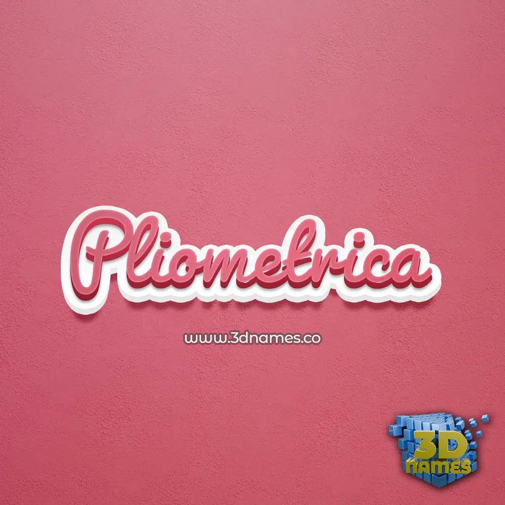 pliometrica in Red Scribble style - 3D name wallpaper