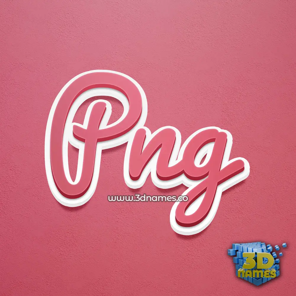 png in Red Scribble style - 3D name wallpaper