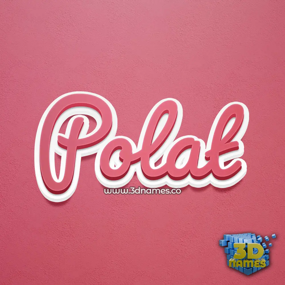 polat in Red Scribble style - 3D name wallpaper