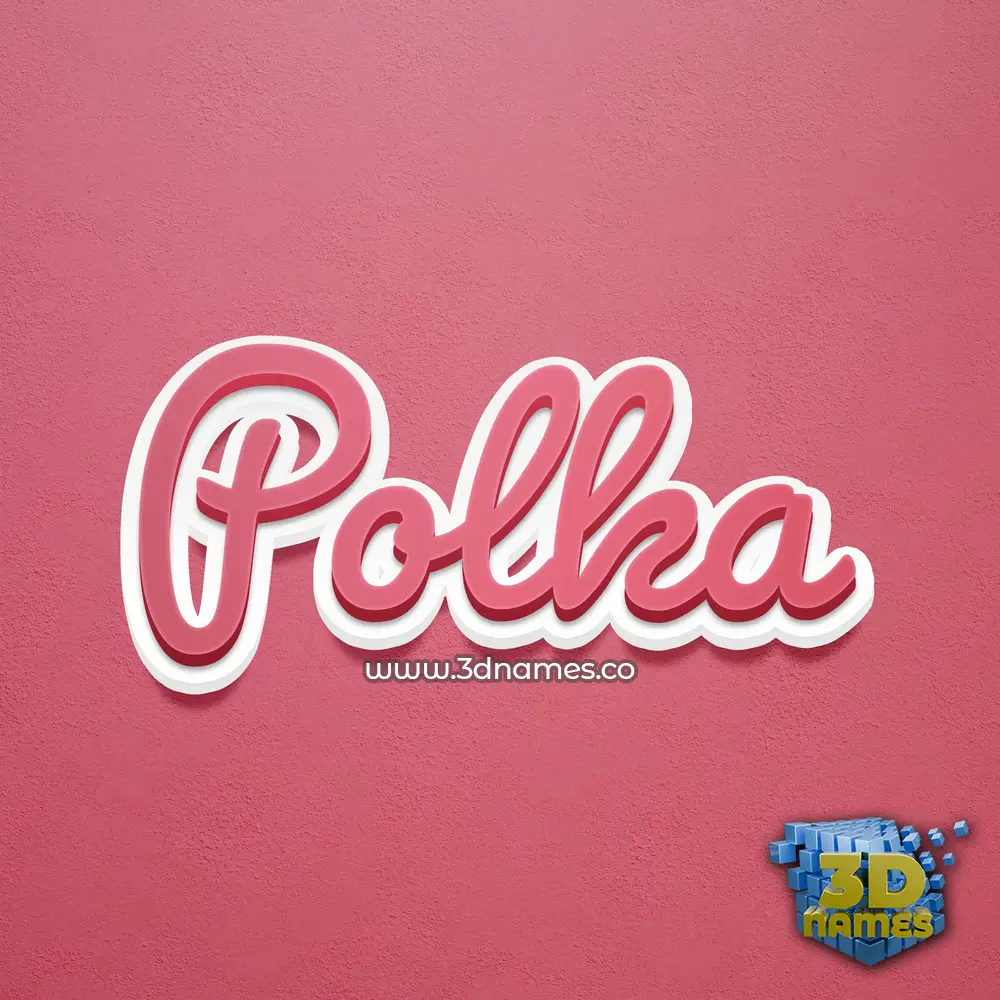 polka in Red Scribble style - 3D name wallpaper