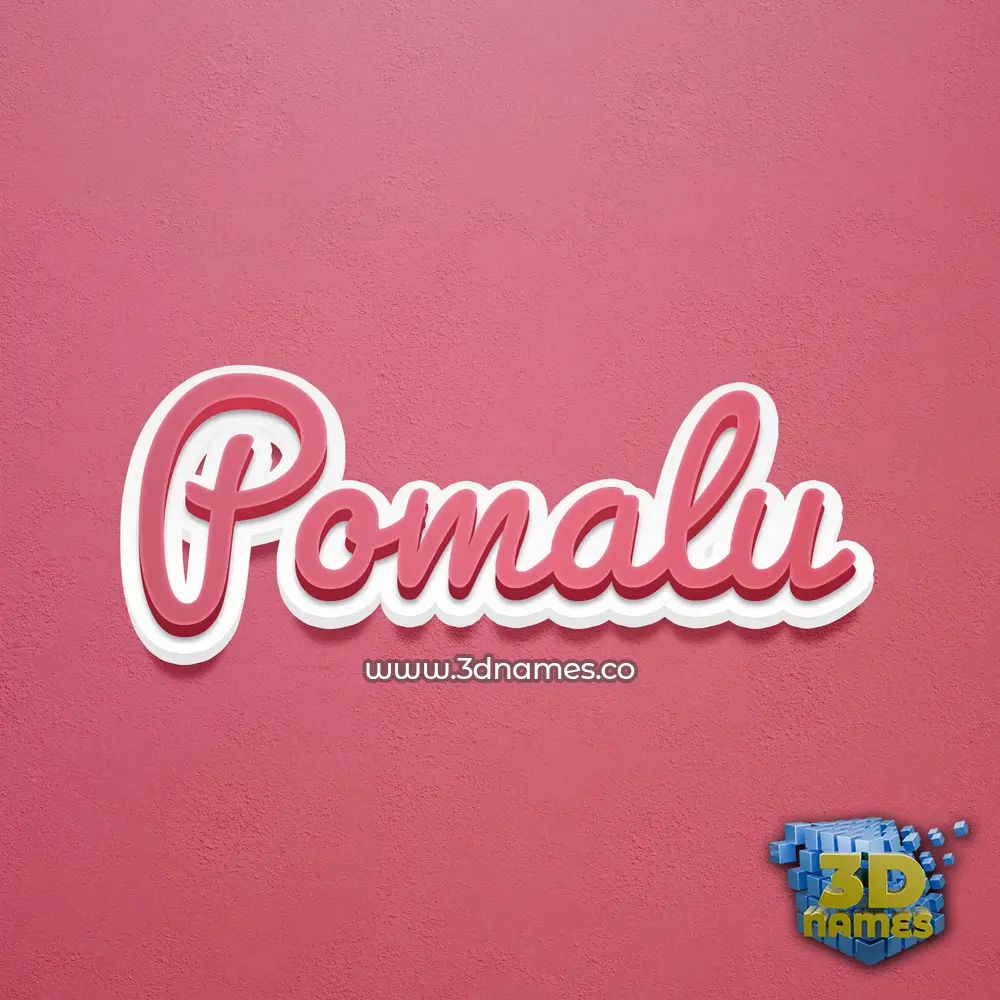 pomalu in Red Scribble style - 3D name wallpaper