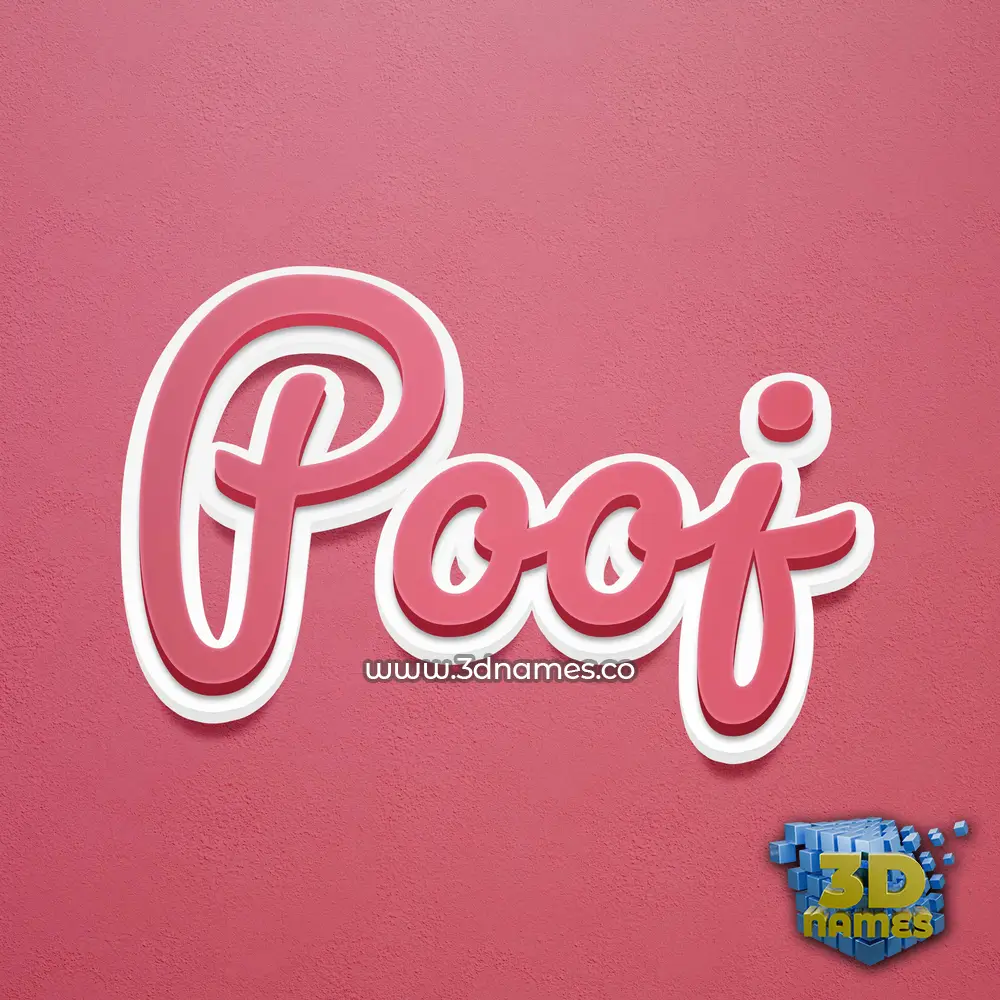 pooj in Red Scribble style - 3D name wallpaper
