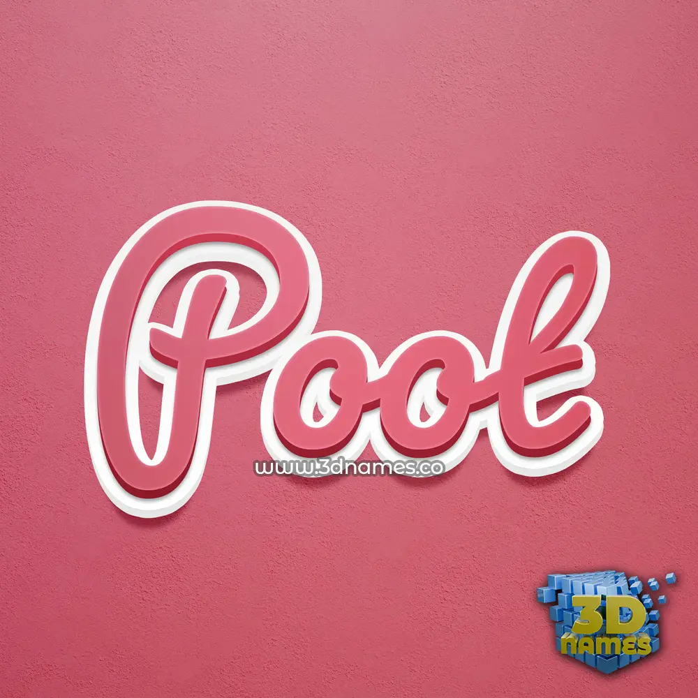 poot in Red Scribble style - 3D name wallpaper