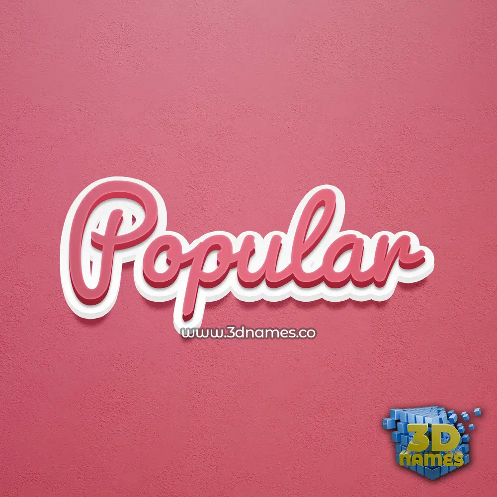 popular in Red Scribble style - 3D name wallpaper