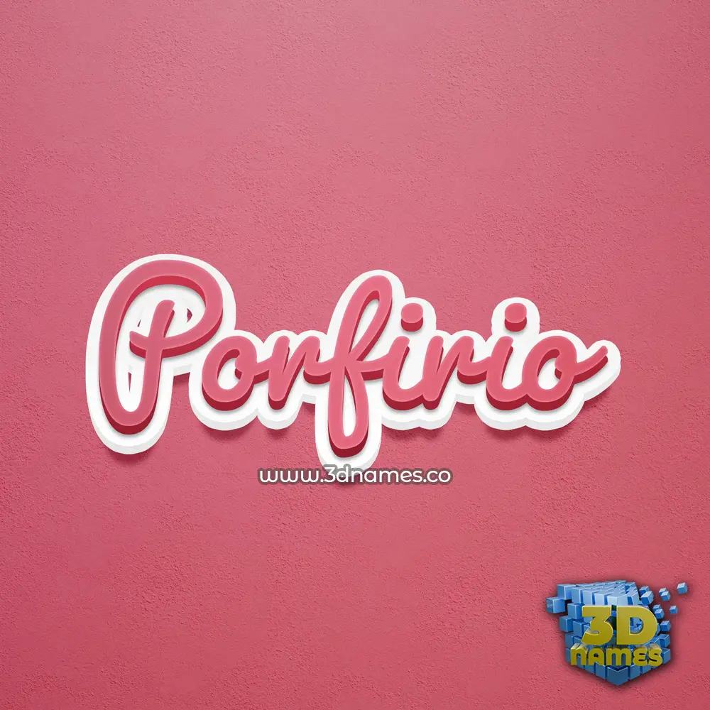 porfirio in Red Scribble style - 3D name wallpaper