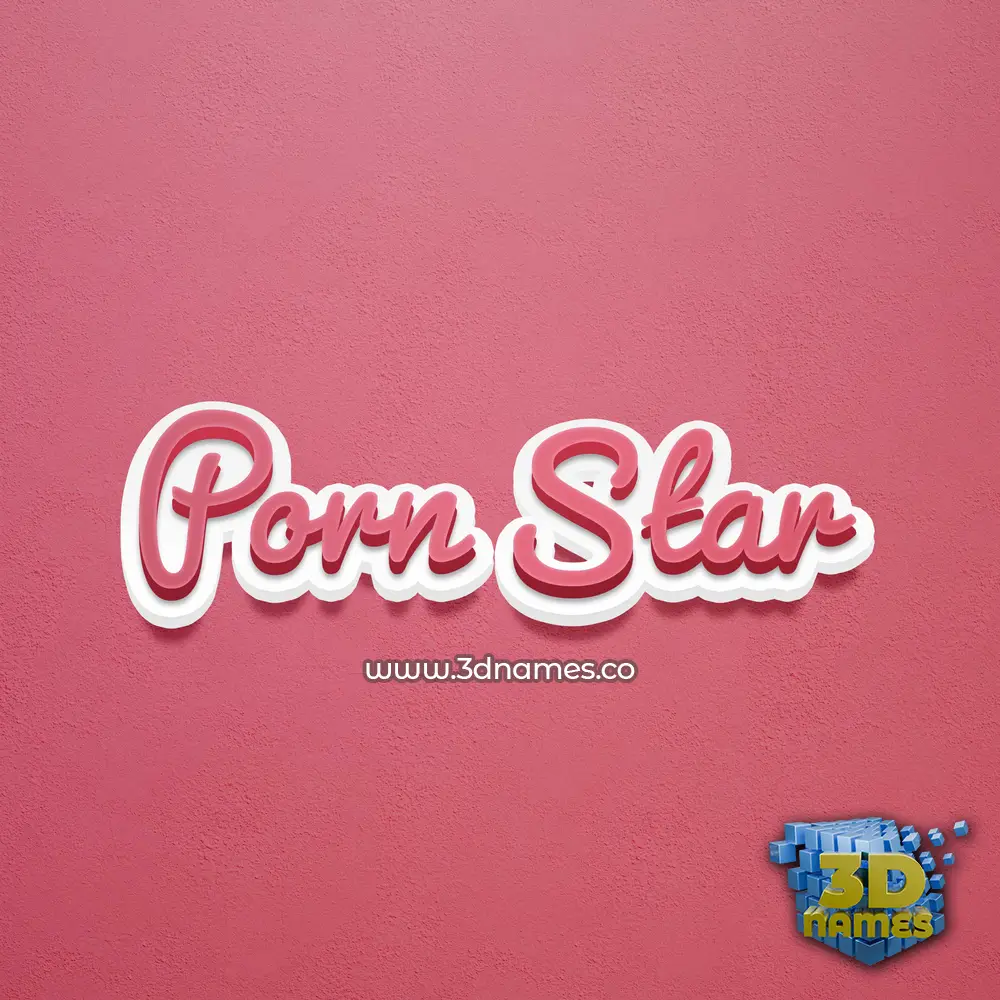 porn star in Red Scribble style - 3D name wallpaper