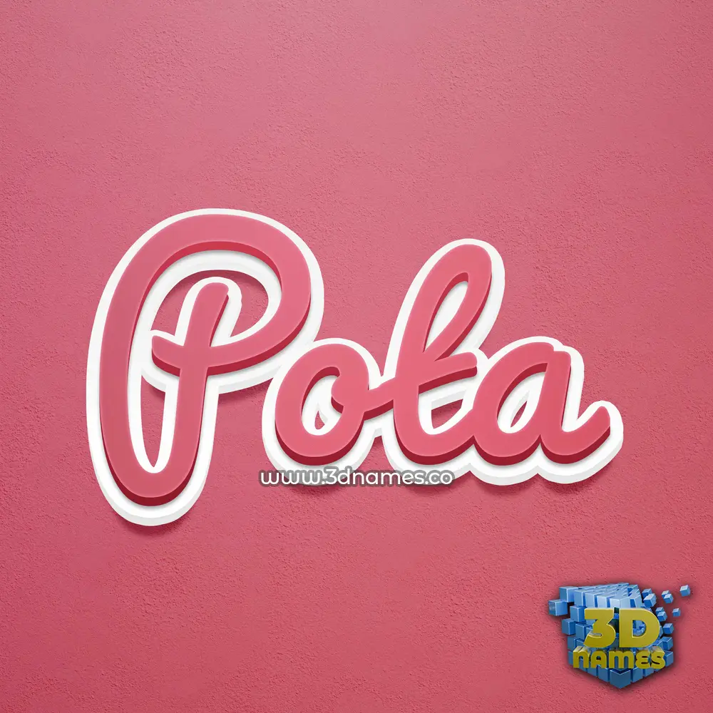 pota in Red Scribble style - 3D name wallpaper