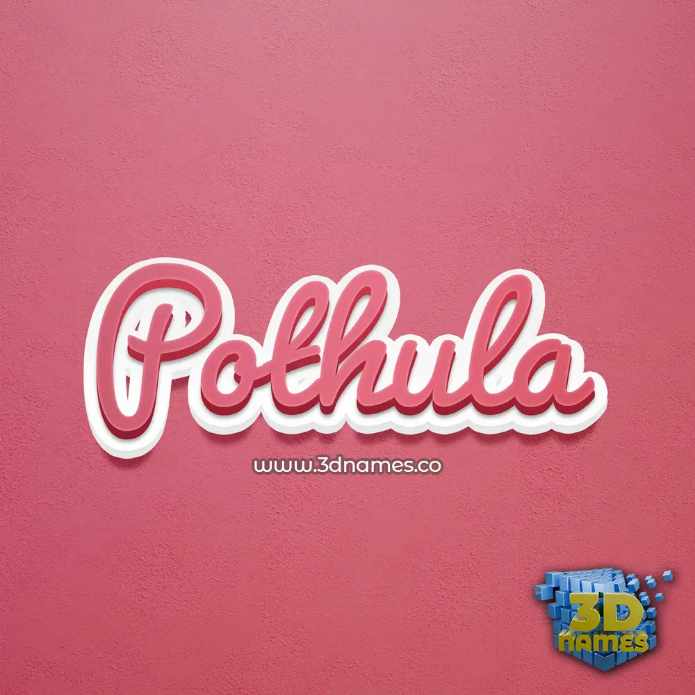 pothula in Red Scribble style - 3D name wallpaper