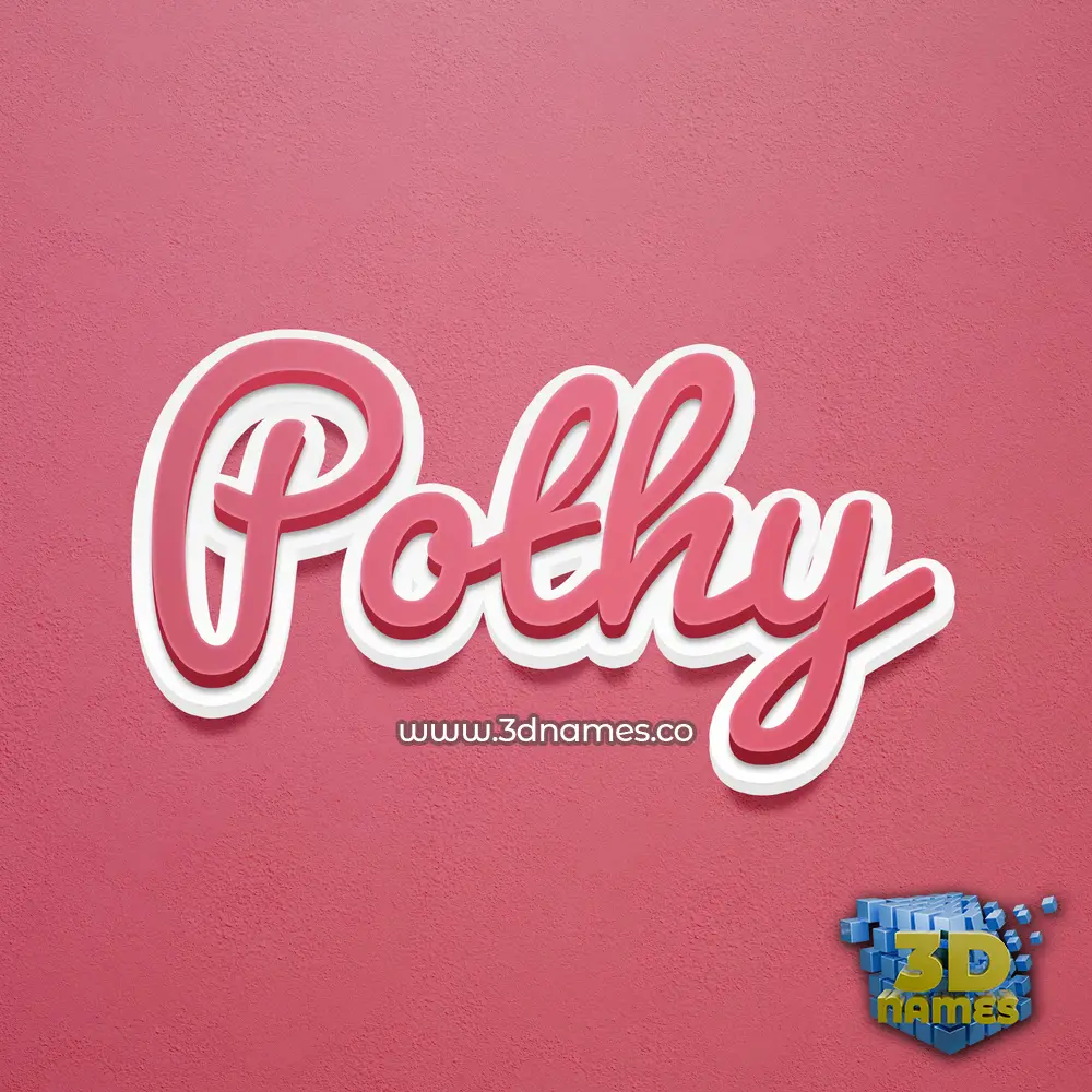 pothy in Red Scribble style - 3D name wallpaper