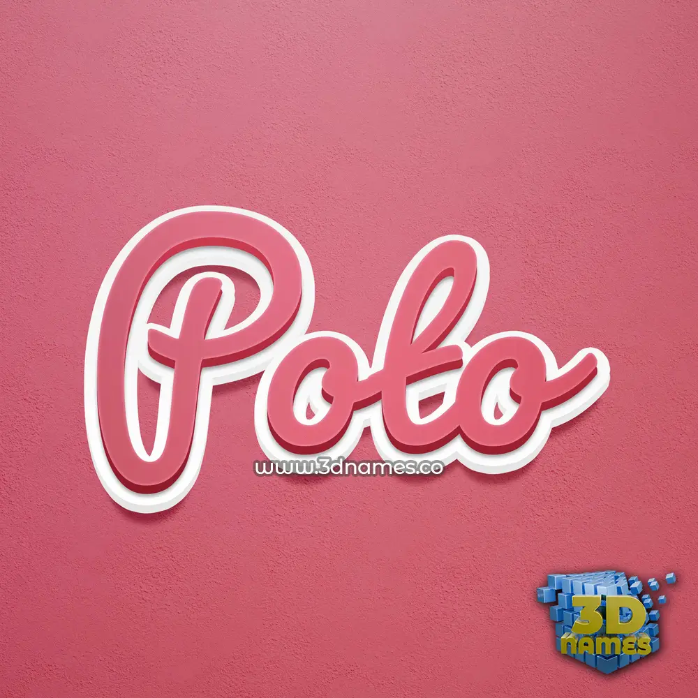 poto in Red Scribble style - 3D name wallpaper