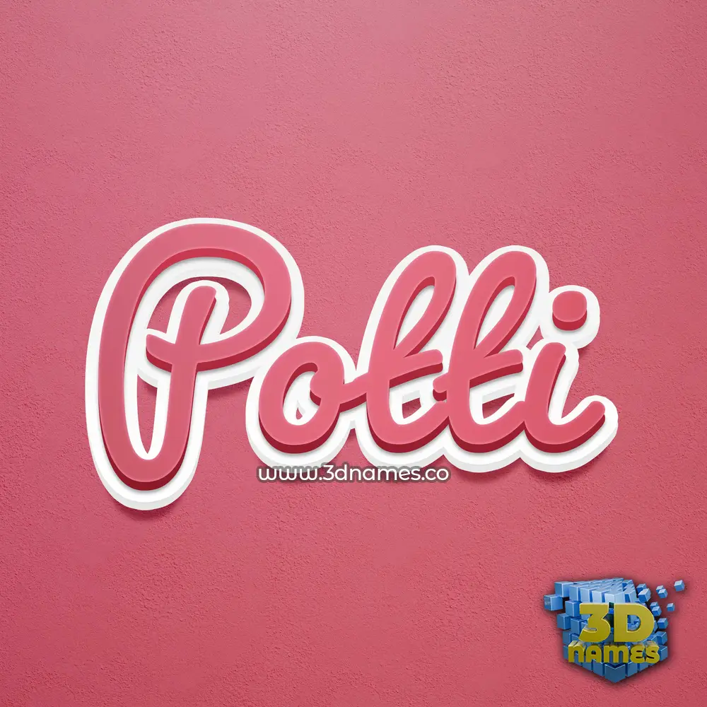potti in Red Scribble style - 3D name wallpaper