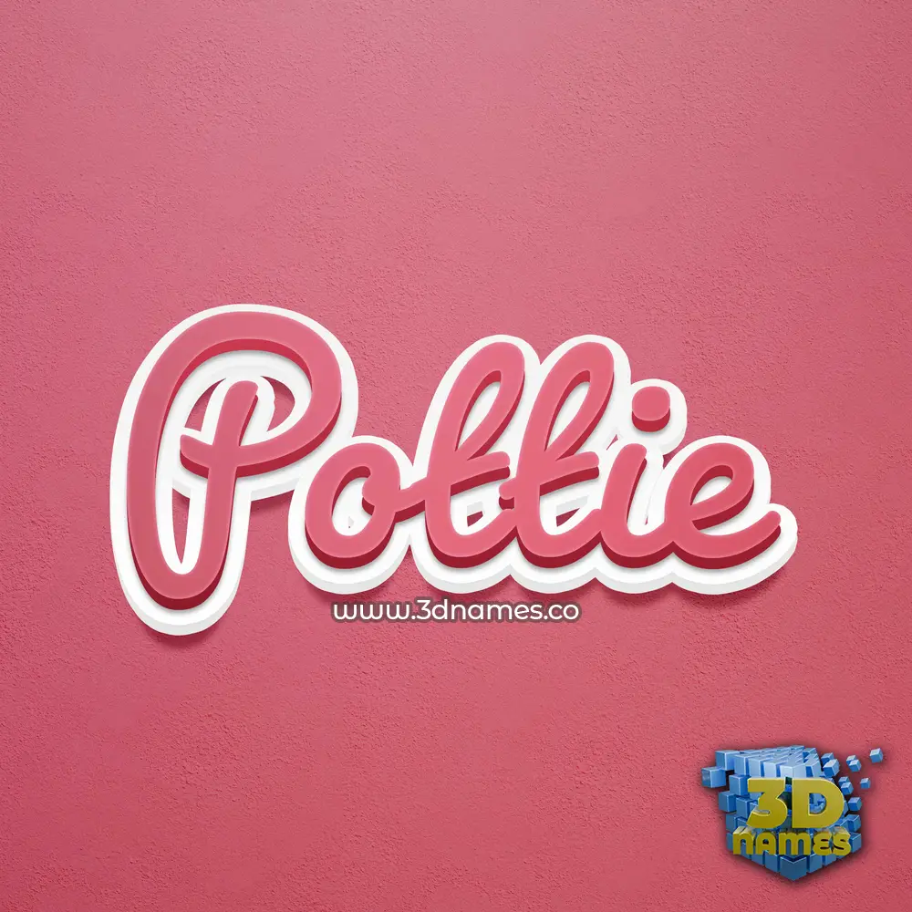 pottie in Red Scribble style - 3D name wallpaper