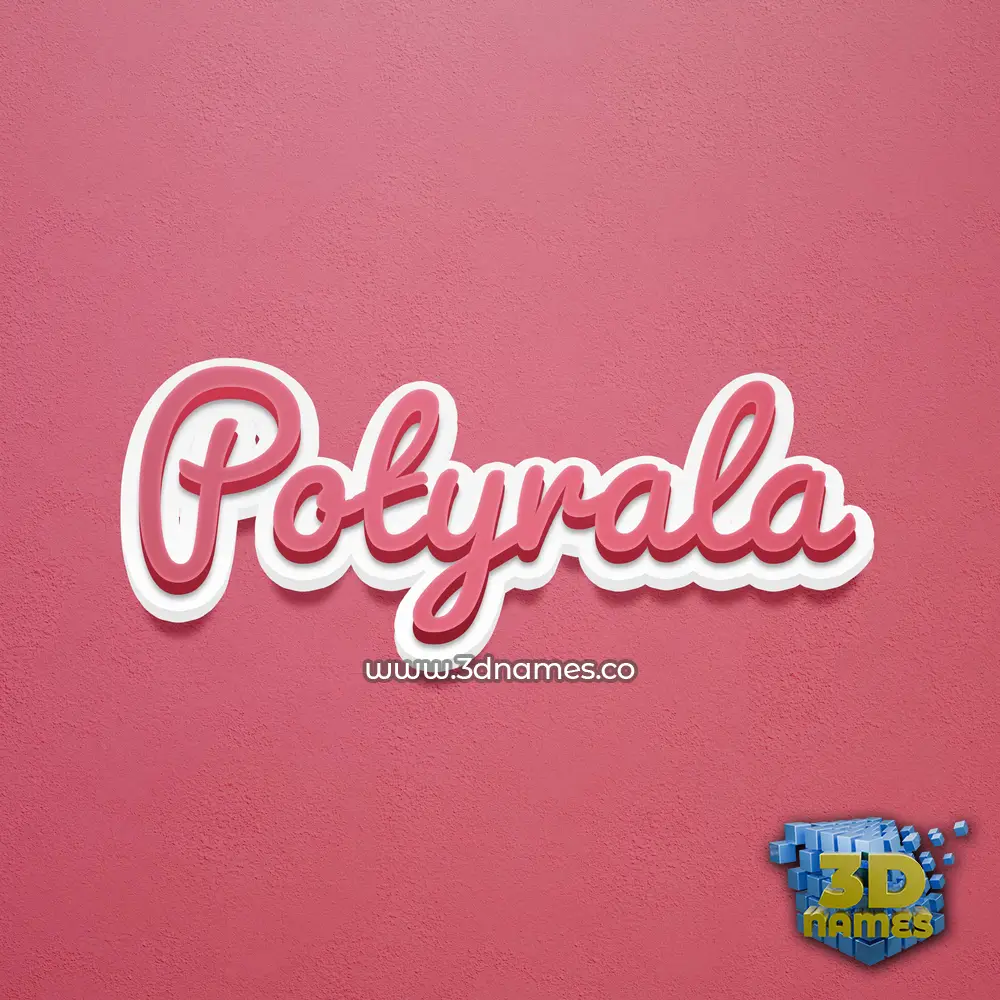 potyrala in Red Scribble style - 3D name wallpaper