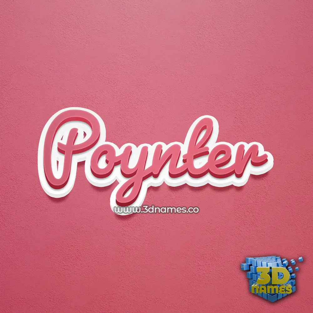 poynter in Red Scribble style - 3D name wallpaper