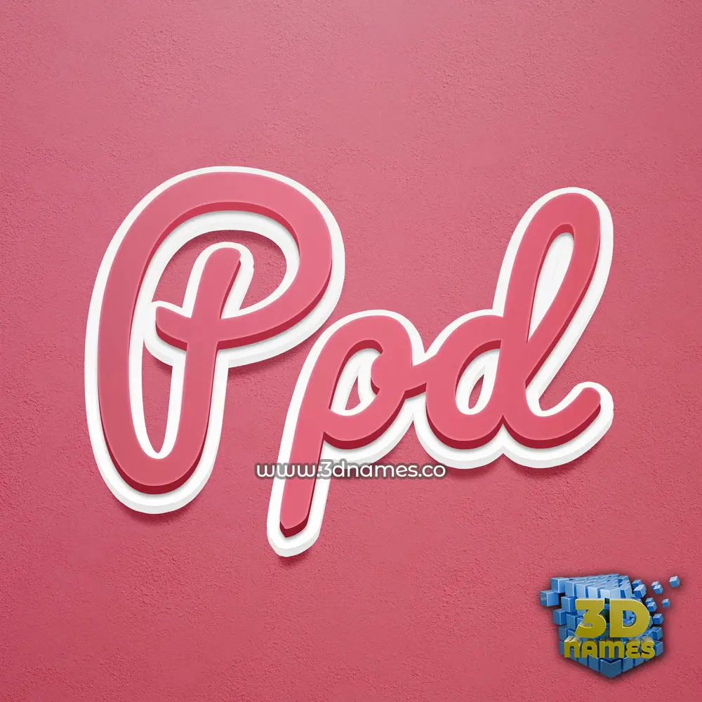 ppd in Red Scribble style - 3D name wallpaper