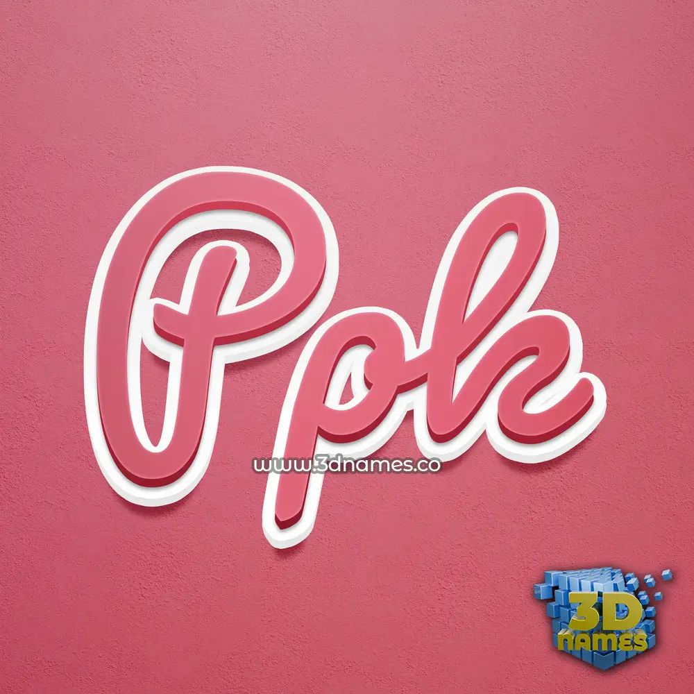 ppk in Red Scribble style - 3D name wallpaper