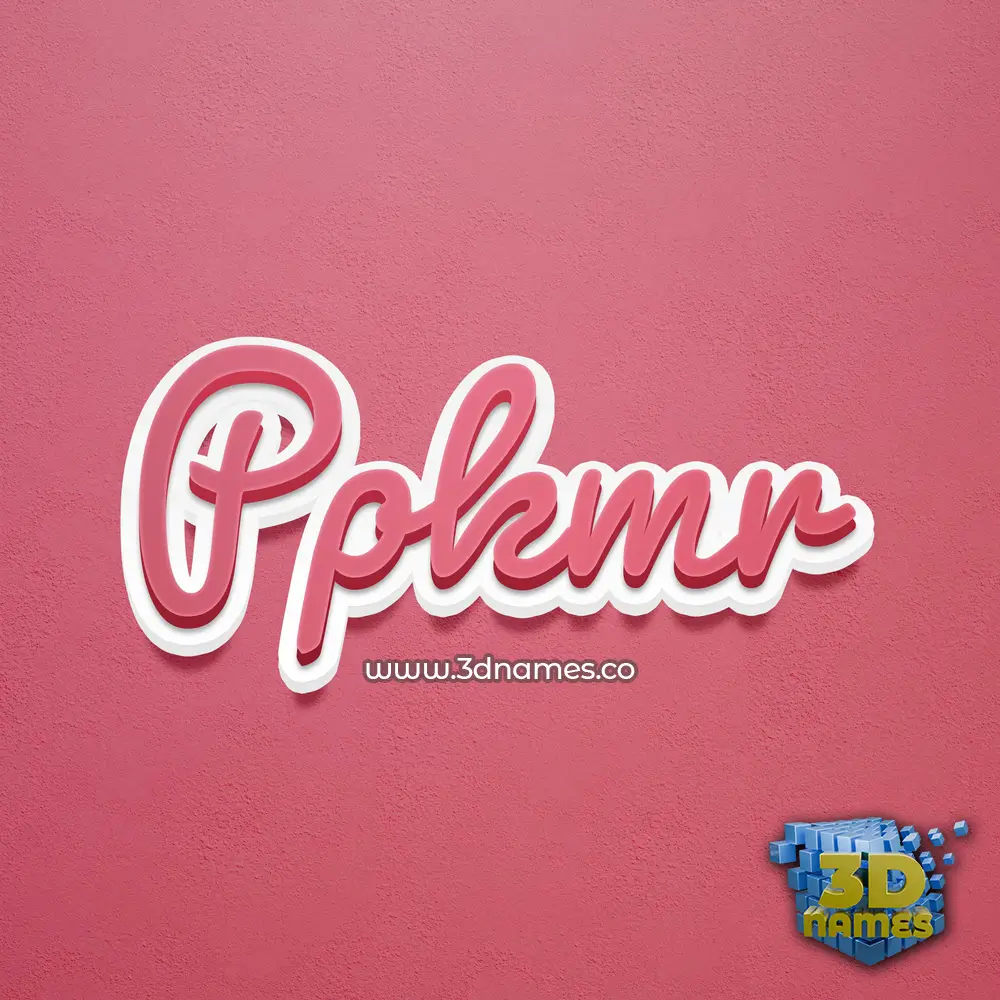 ppkmr in Red Scribble style - 3D name wallpaper