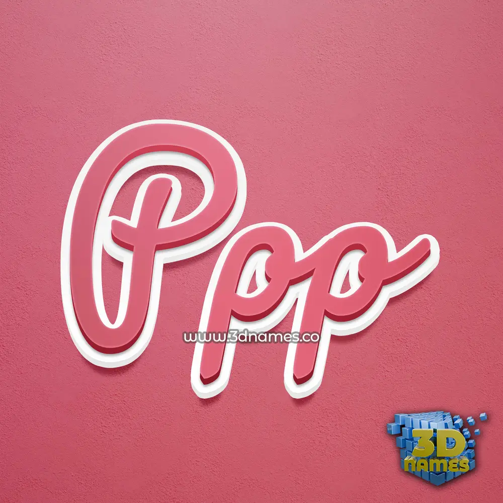 ppp in Red Scribble style - 3D name wallpaper