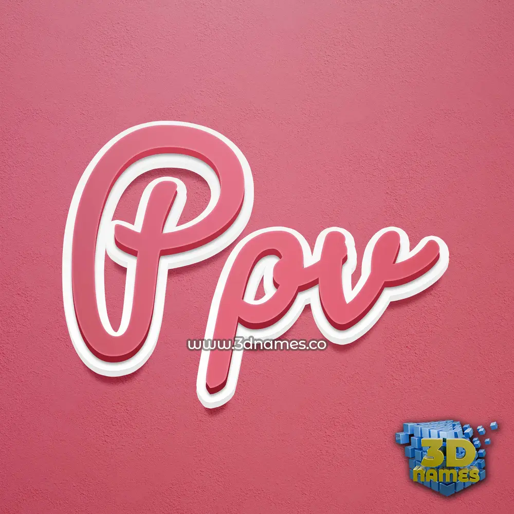 ppv in Red Scribble style - 3D name wallpaper