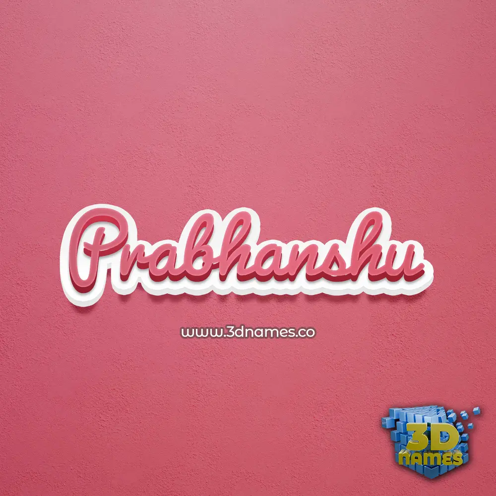 prabhanshu in Red Scribble style - 3D name wallpaper