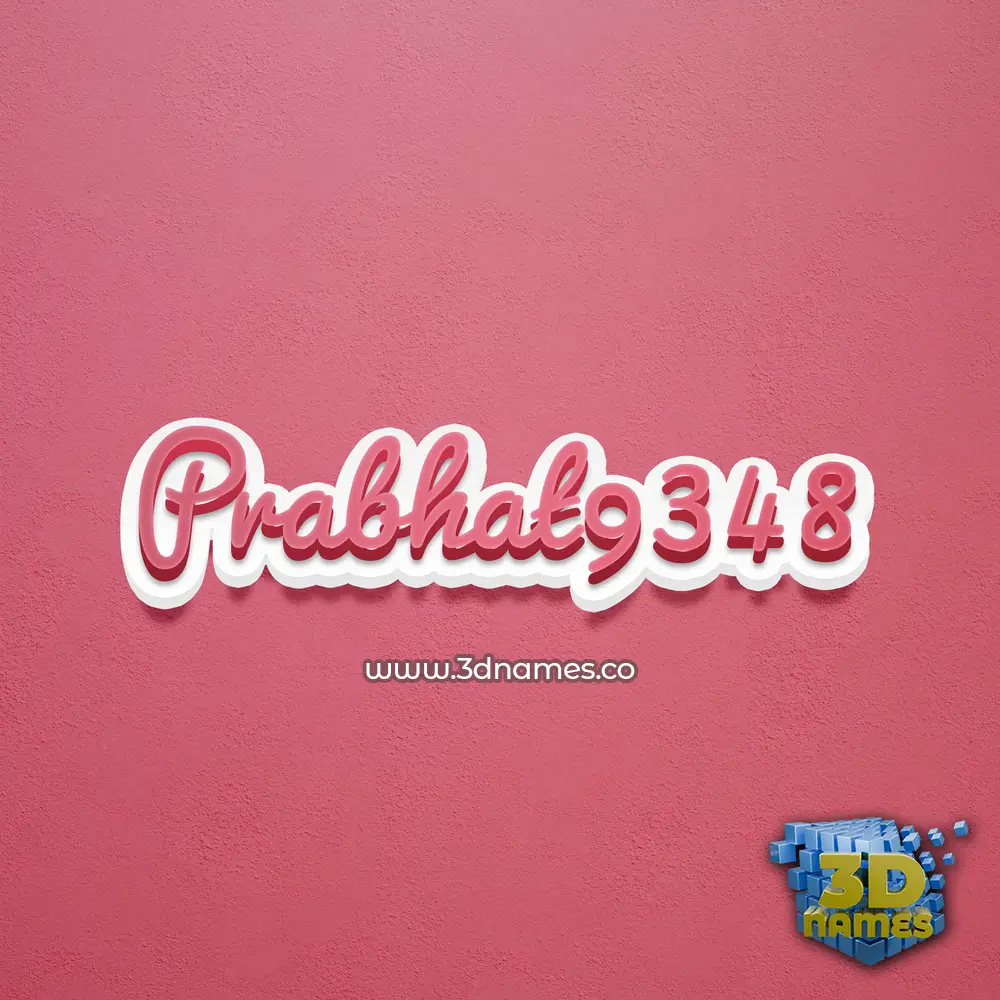 prabhat9348 in Red Scribble style - 3D name wallpaper