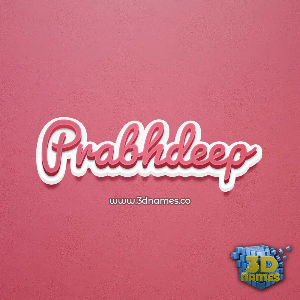 prabhdeep in Red Scribble style - 3D name wallpaper