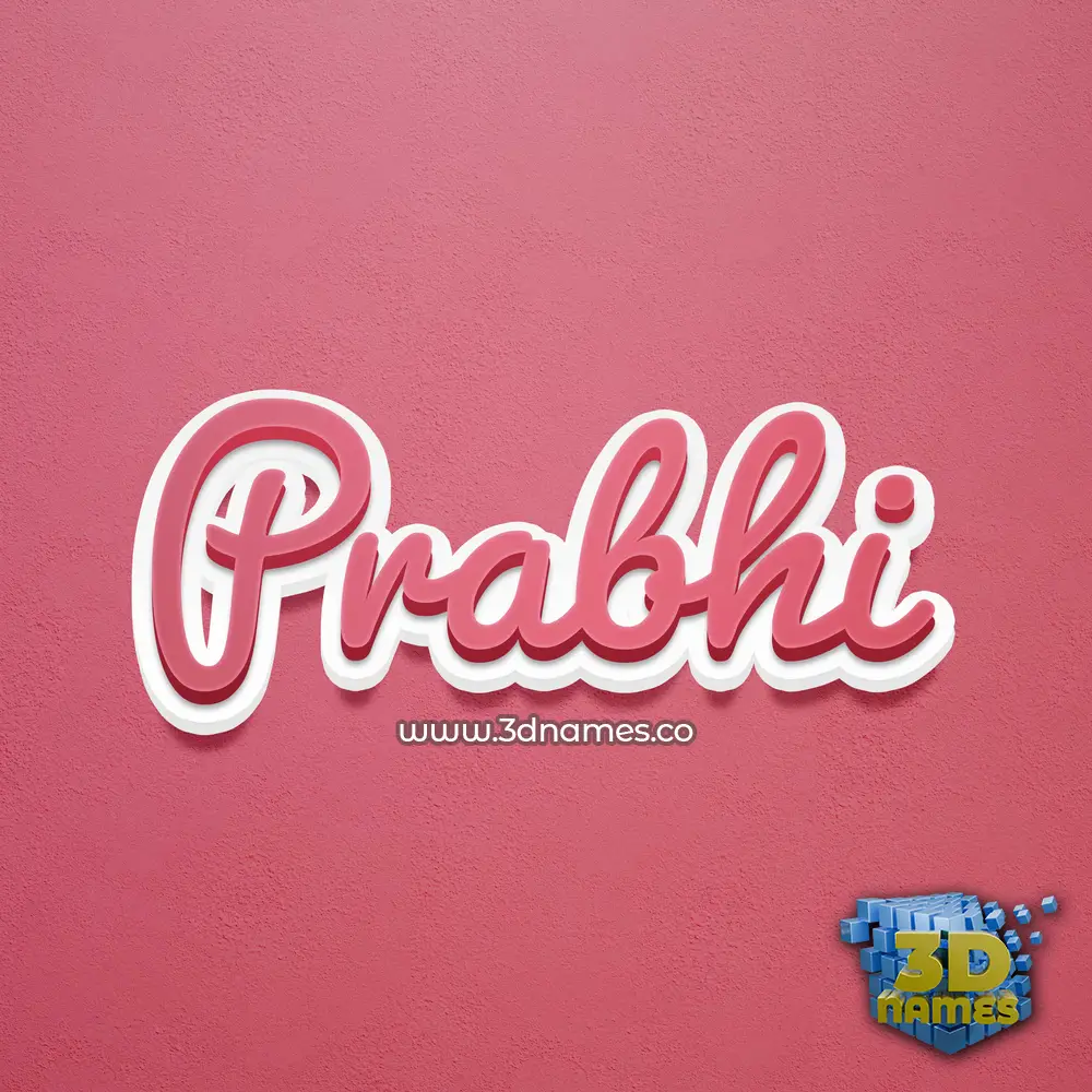 prabhi in Red Scribble style - 3D name wallpaper