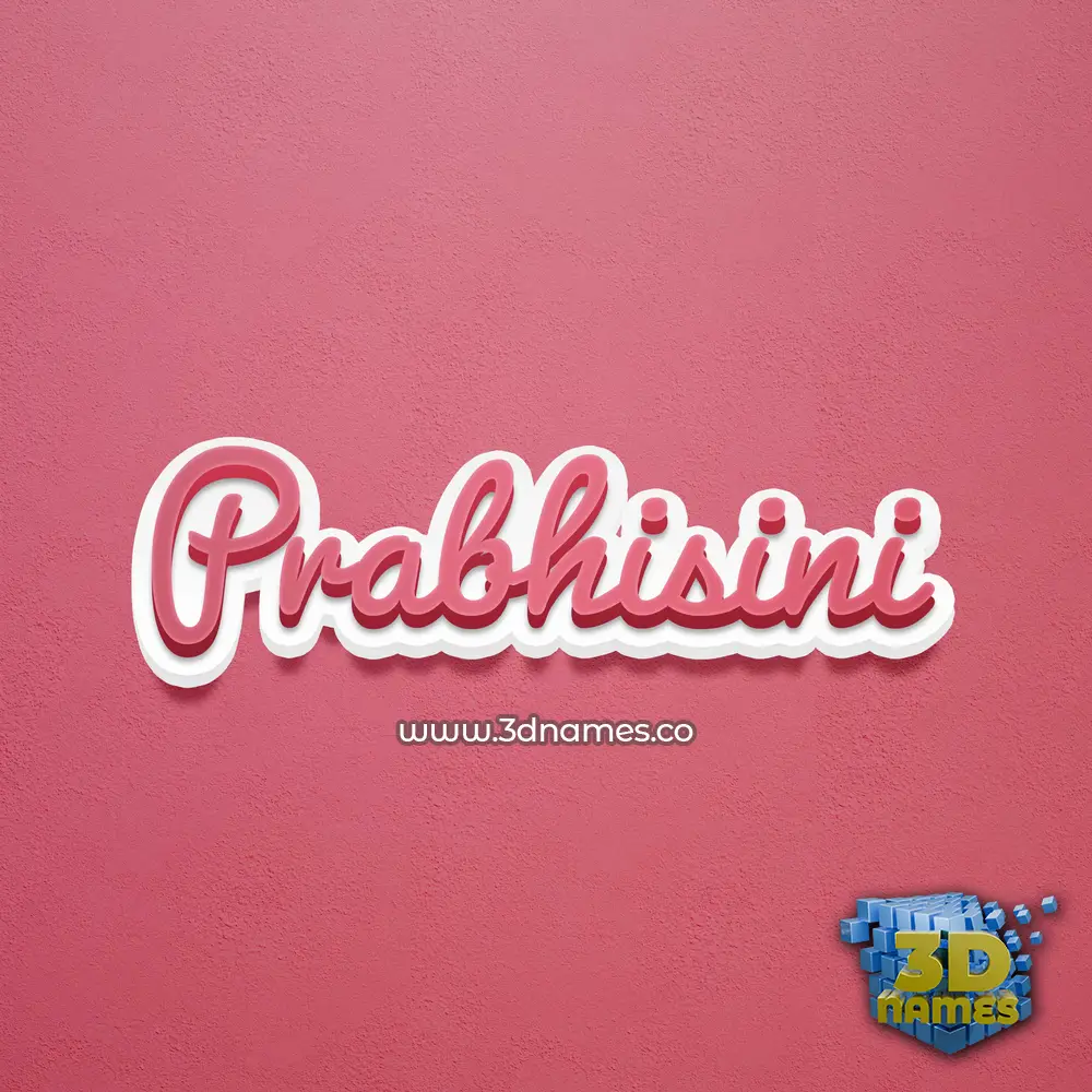 prabhisini in Red Scribble style - 3D name wallpaper