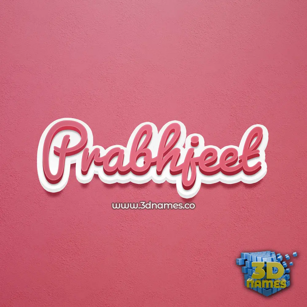 prabhjeet in Red Scribble style - 3D name wallpaper
