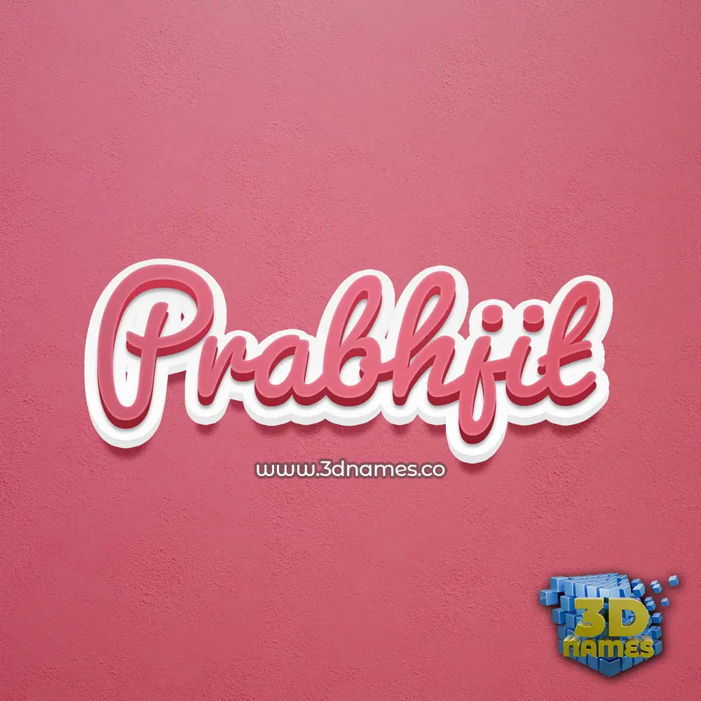 prabhjit in Red Scribble style - 3D name wallpaper