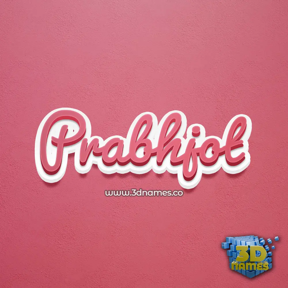 prabhjot in Red Scribble style - 3D name wallpaper