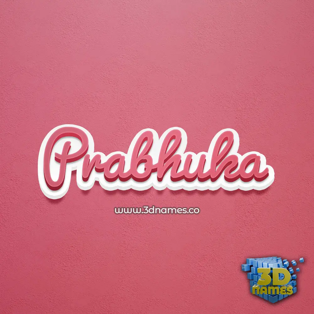 prabhuka in Red Scribble style - 3D name wallpaper