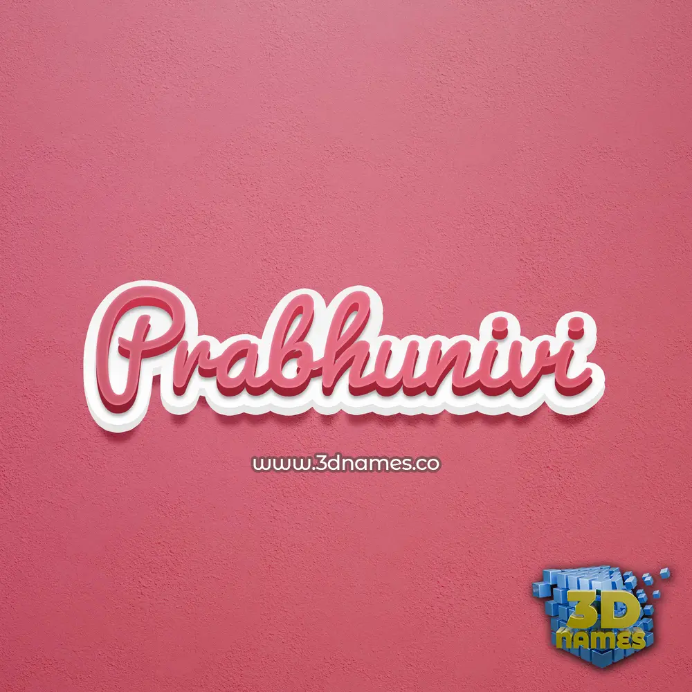 prabhunivi in Red Scribble style - 3D name wallpaper