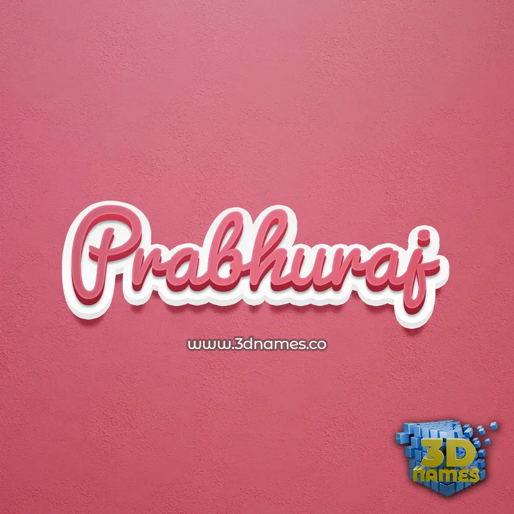 prabhuraj in Red Scribble style - 3D name wallpaper