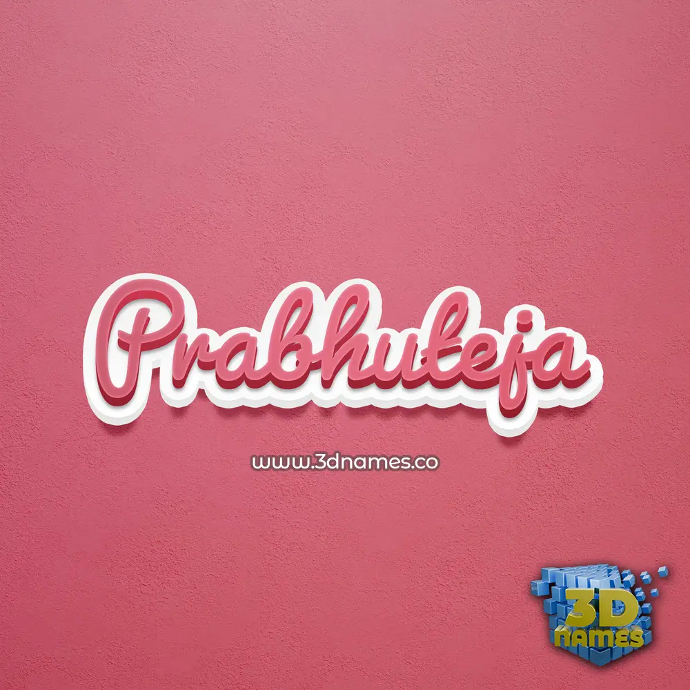 prabhuteja in Red Scribble style - 3D name wallpaper