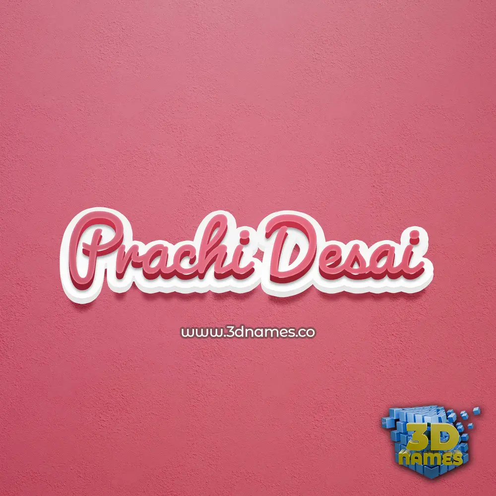 prachi desai in Red Scribble style - 3D name wallpaper
