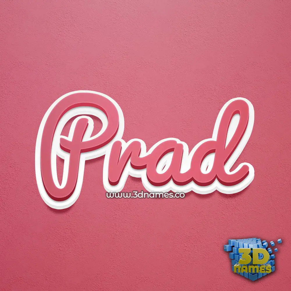 prad in Red Scribble style - 3D name wallpaper